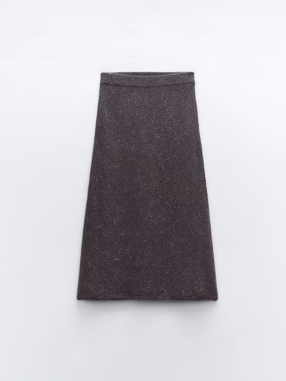 Zara Gray Sparkle Pencil Skirt with Subtle Sequin Detail
